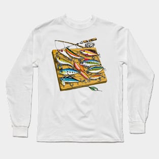 Colorful Fishing Lures Long Sleeve T-Shirt